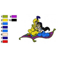 Aladin Cartoon Embroidery Design 25